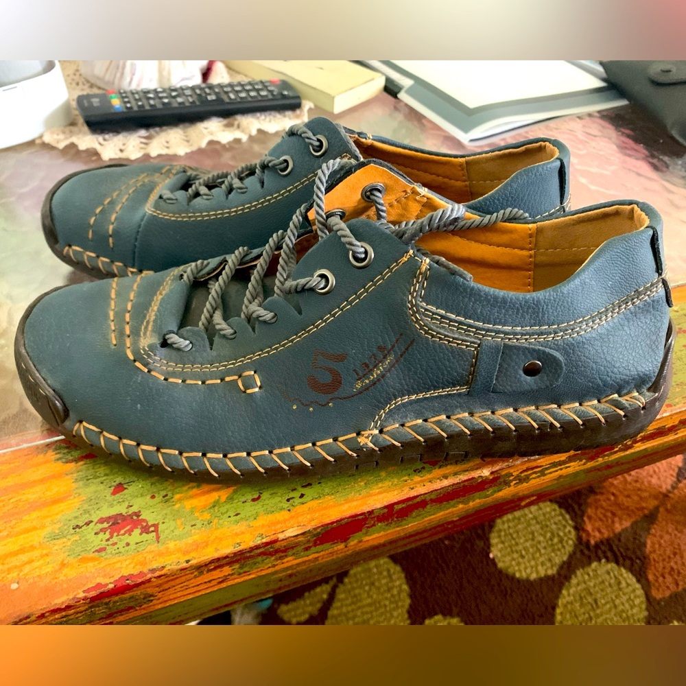 Mens 100% Caoutchouc Leather Fashion 5 comfort sole shoes 8.5US 43EUR
